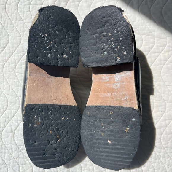 Vintage 90s Candie’s Platform Clogs - Black Leather - Size 7 - Picture 8 of 9